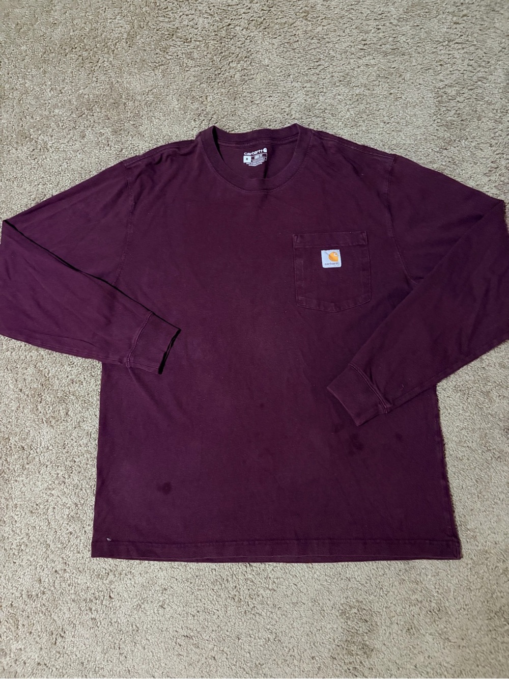 Carhartt Long-Sleeve Pocket Tee - Deep Plum